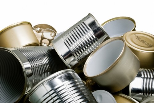 Examples of cleared furniture and waste outside a Hackney flat